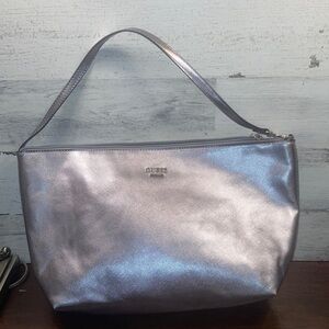 NWOT Guess Iridescent Silver- ish  Shoulder Bag
